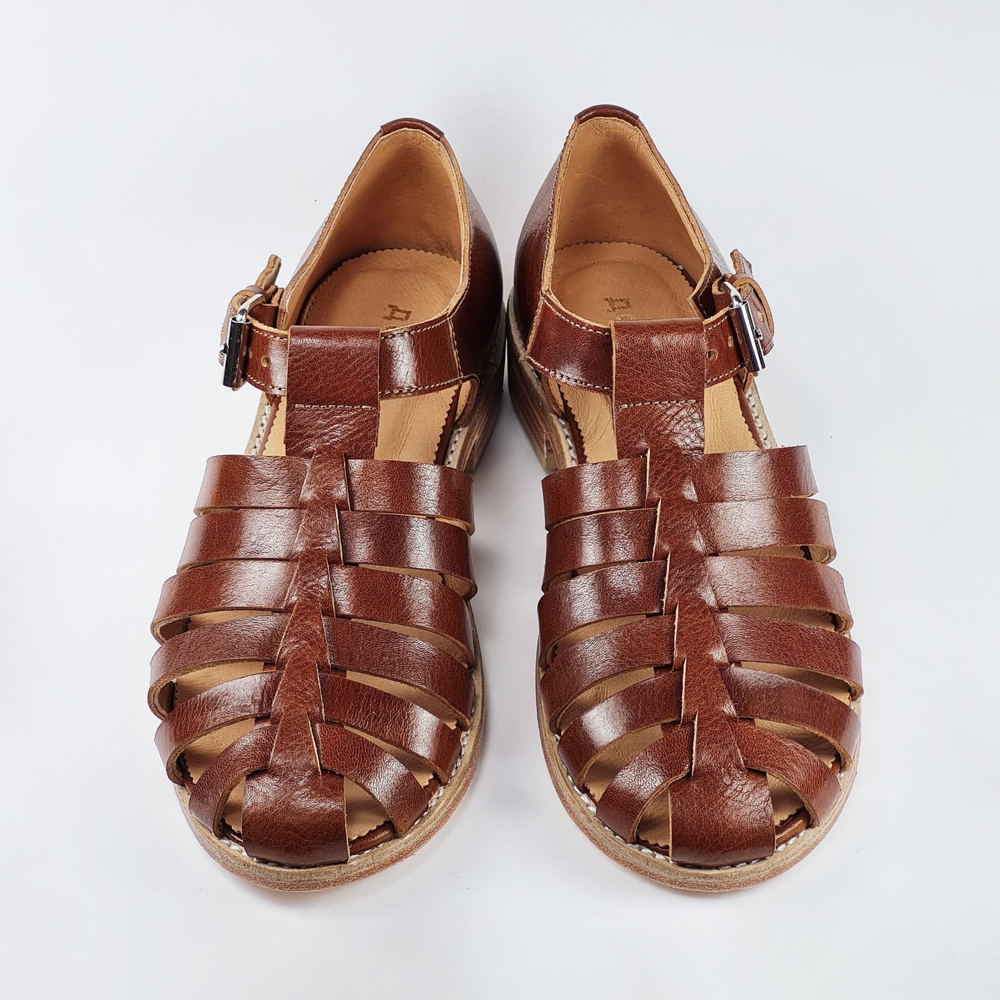 Handmade Leather Fisherman Sandals - Brown