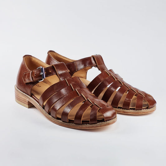 Handmade Leather Fisherman Sandals - Brown