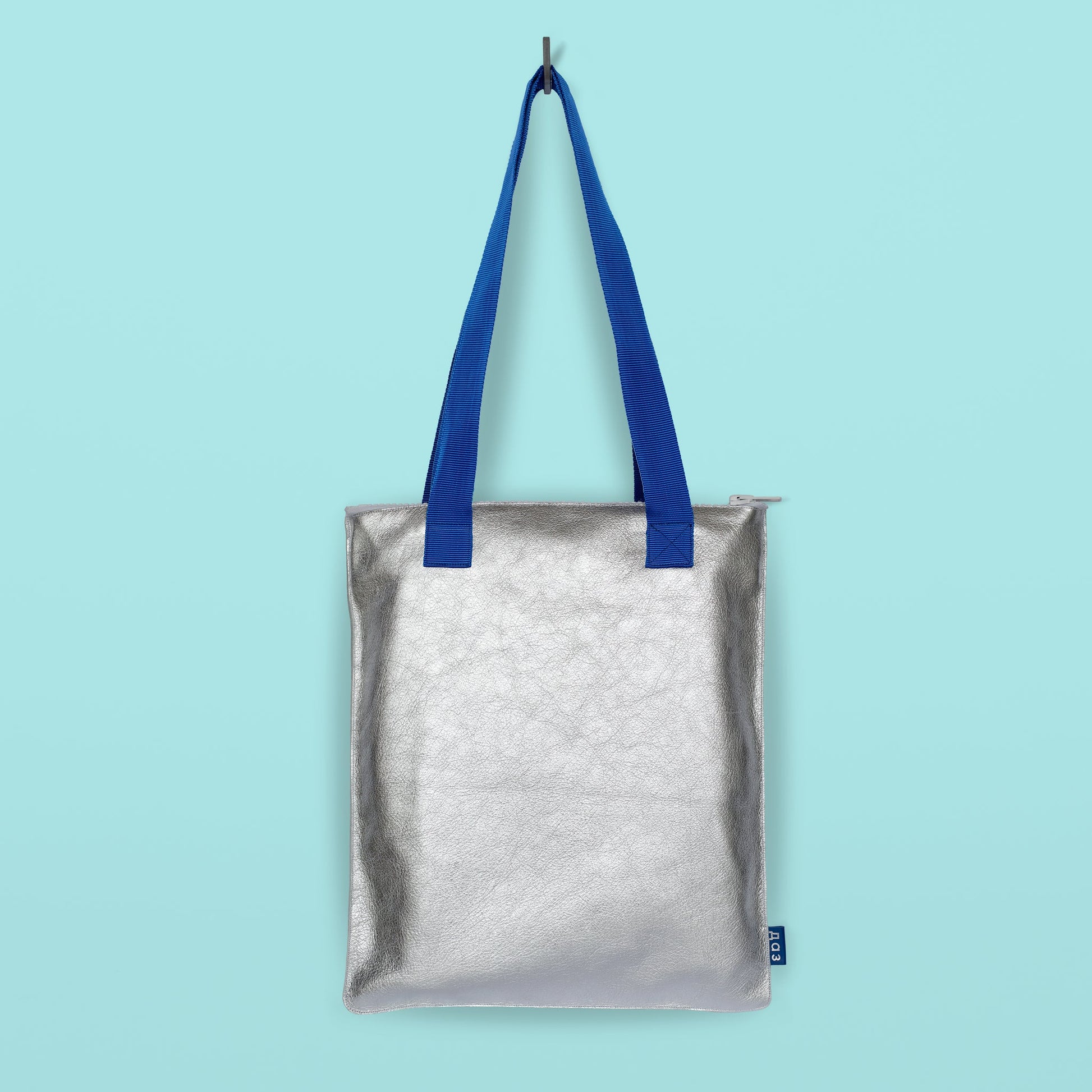 Handmade Leather Tote - Silver