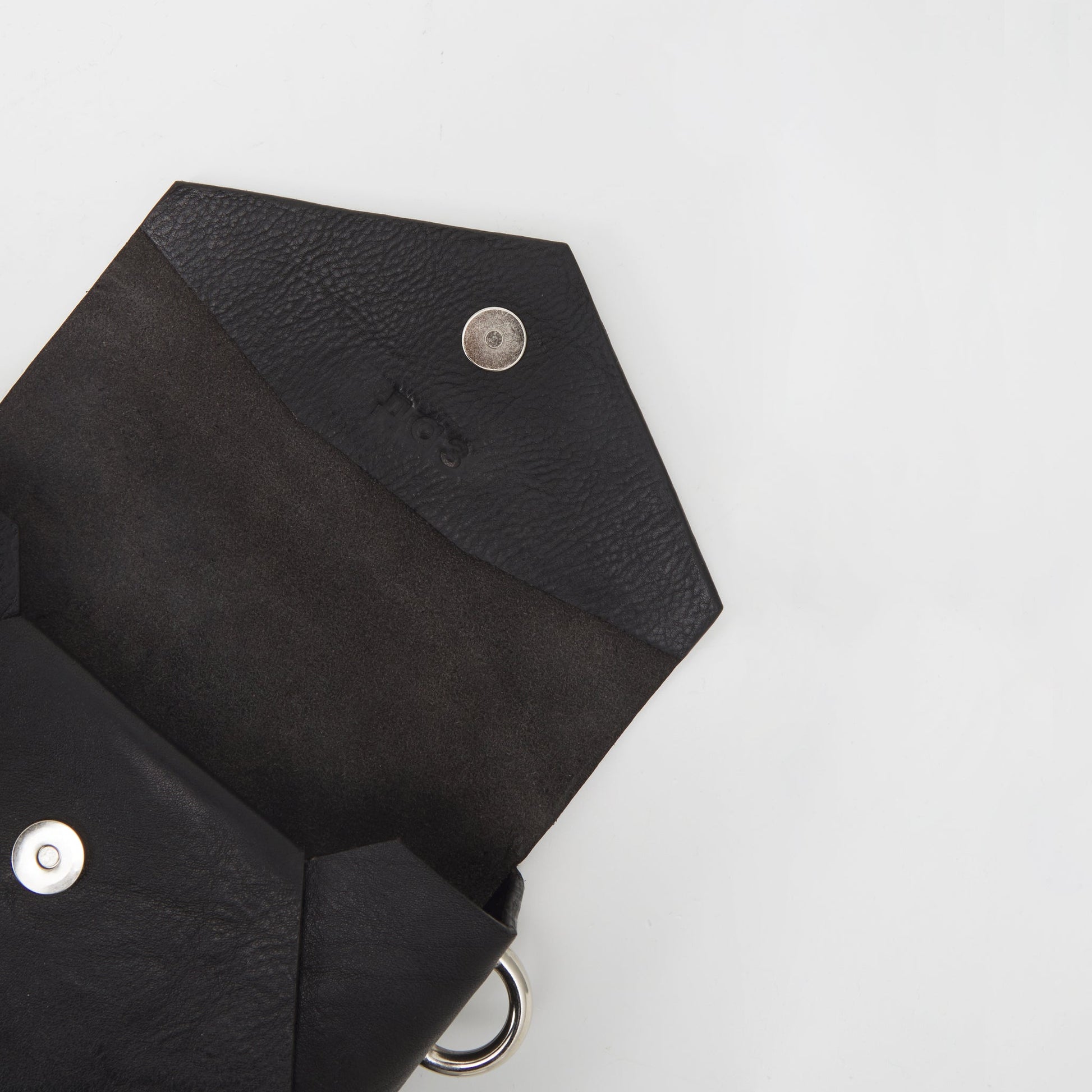 Handmade Leather Envelope Bag - Black