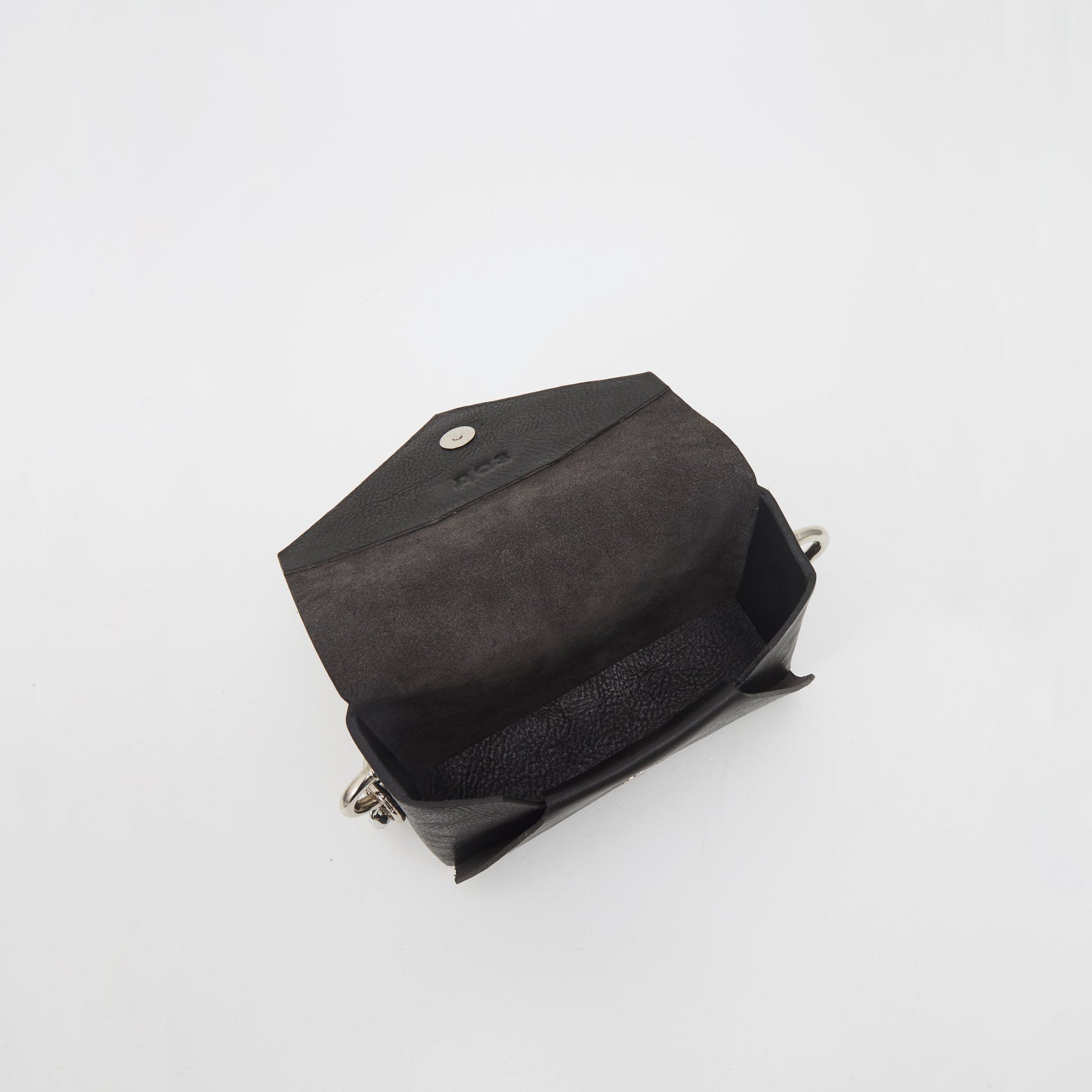 Handmade Leather Envelope Bag - Black